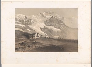 Utsikt över Jungfrau från Kleine Scheidegg La Jungfrau vue de la petite Scheideck (titel på objekt) Ansikten i Schweiz och Savoy (serietitel) La Suisse et la Savoie (serietitel på objekt) av Eugene Ciceri