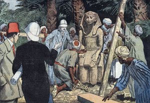 Upptäckt från statyn av Sesostris III år 1862 av Eugene Damblans
