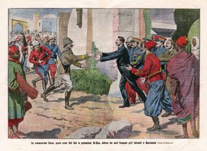 Händelser i Marocko, övertagna från Marrakech av trupperna från Hubert (Louis-Hubert-Gonzalve) Lyautey (1854-1934) och Charles Mangin (1866-1925). Befälhavare Simon, efter att ha flytt den låtsasfulla El-Hiba (El Hiba) (Ahmed al-Hiba (Al Hiba), släppte de  av Eugene Damblans