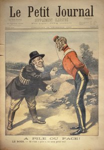 Krona eller klave! The Boer:- If its tails its for you!, framsidan av Le Petit Journal, 24 december 1899 av Eugene Damblans