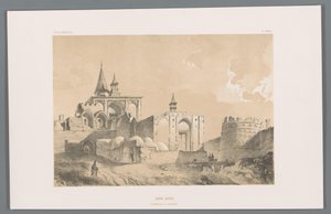 Imamzadehs grav i Kashan Imâm zadeh (tombeau a Kachân) (titel på objekt) Persiska landskap (serietitel) Perse modern (serietitel) av Eugene Flandin