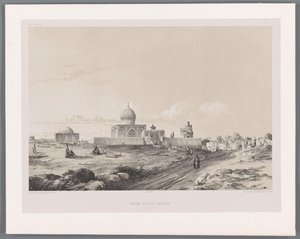 Imamzadeh av Hussein i Qazvin Imam-Zadeh-Hussein (Casbin) (titel på objekt) Persiska landskap (serietitel) Perse modern (serietitel) av Eugene Flandin