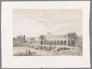Khaju Bridge eller Pol-e Khaju i Isfahan Pont Kadjiou Chiraz (titel på objekt) Persiska landskap (serietitel) Perse modern (serietitel)