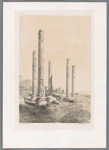 Ruinen av Persepolis Persepolis (titel på objekt) Persiska landskap (serietitel) Perse modern (serietitel) av Eugene Flandin