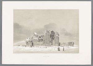 Ruinen av den blå moskén i Tabriz i Iran Moskéruinen Tabriz (titel på objekt) Persiska landskap (serietitel) Perse modern (serietitel)