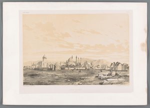 Takht-e-Foulad, kyrkogård i Isfahan Champ des morts Ispahan (titel på objekt) Persiska landskap (serietitel) Perse modern (serietitel) av Eugene Flandin
