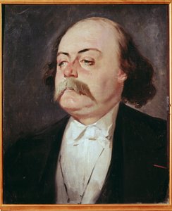 Porträtt av Gustave Flaubert (1821-1880) - Målning av Pierre Francois Eugene Giraud (1806-1881), Olja på duk. 0,55 x 0,45 m. Slottsmuseet, Versailles, Frankrike