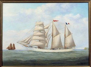 Le trois matats Saint Simon Målning av Eugene Margueritte-Grandin dit Eugene Grandin (1833-1916) 1908 Sön. 0,6x0,8 m Fecamp, Museum of the Newfoundland