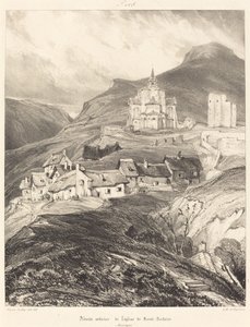 Absid av kyrkan Saint-Nectaire av Eugene Isabey