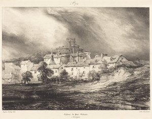 Slottet i Pont-Gibaud av Eugene Isabey