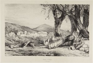 Ravinen vid Royat, Auvergne av Eugene Isabey