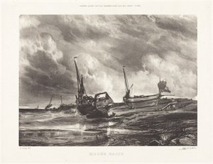 Lågvatten (Low Tide) av Eugene Isabey