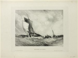 Återvänd till hamn, tallrik två från Six Marines av Eugene Isabey