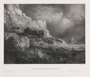 Six Marines: Environs of Dieppe av Eugene Isabey
