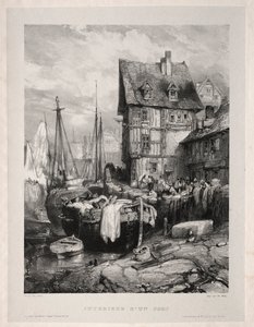 Sex Marines: Interior of a Port, 1833. av Eugene Isabey