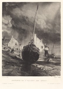 Souvenir från St. Valéry sur Somme av Eugene Isabey