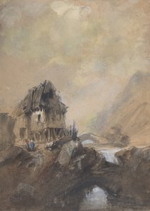 Byn i Dieppe, 1843. av Eugene Isabey