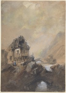 By i Dieppe av Eugene Isabey