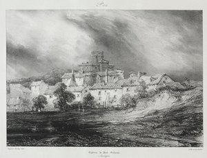 Pittoreska och romantiska resor i det antika Frankrike, Auvergne..., 1830. av Eugene Isabey