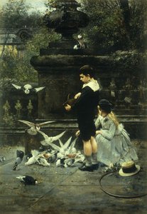 Mata duvorna, 1887 av Eugene Joors