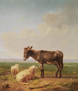 Ass och får, 1849 (olja)
