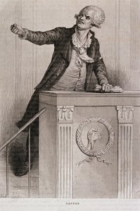 Porträtt av Georges Jacques Danton (1759-94) (gravyr)