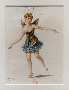 Korriganen. Balett av Charles-Marie Widor, kostymmodell. 1880, penna, akvarell och gouache på papper.
