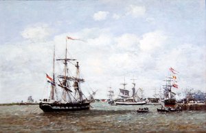 Antwerpen, hamnen av Eugene Louis Boudin