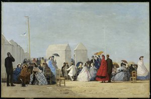 Strand nära Trouville, 1864 av Eugene Louis Boudin