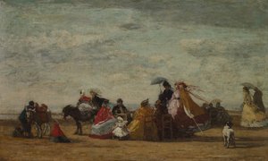 Strandscen, ca. 1865-1867. av Eugene Louis Boudin