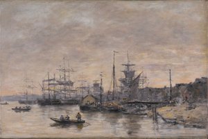 Bordeaux, hamnen av Eugene Louis Boudin