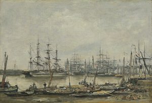 Bordeaux, kajerna, 1874 av Eugene Louis Boudin