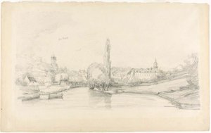 Kanalscen Nära Bryssel av Eugene Louis Boudin