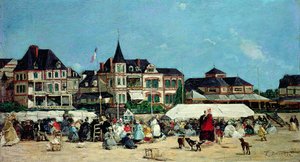 Trouville kasino av Eugene Louis Boudin