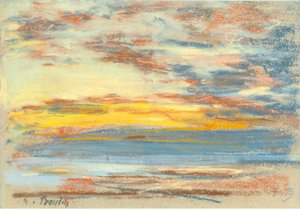Kustlinje och himmel, ca. 1890.