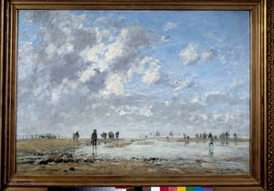 Lågvatten vid Etaples Målning av Eugene Louis Boudin (1824-1898) av Eugene Louis Boudin