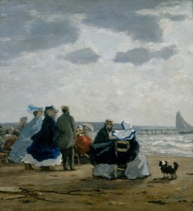 På stranden, Dieppe, 1864. av Eugene Louis Boudin
