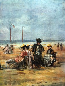 På stranden, detalj, 1880 av Eugene Louis Boudin