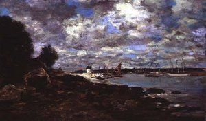 Plougastel-Daoulas (olja på duk) av Eugene Louis Boudin