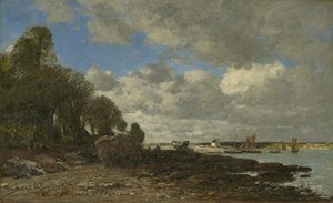Plougastel, färjeöverfarten, 1873 av Eugene Louis Boudin