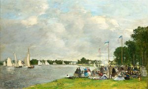 Regatta i Argenteuil, 1866. av Eugene Louis Boudin