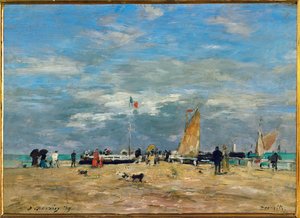 Bryggan i Deauville av Eugene Louis Boudin