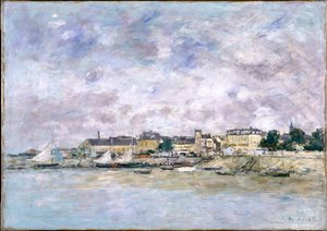 Hamnen, Trouville, 1886 av Eugene Louis Boudin
