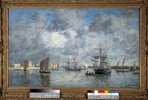 Porten i Carnaret Målning av Eugene Louis Boudin (1824-1898). 1872. Dim. 0,55 x 0,89 m. Paris, Musée d