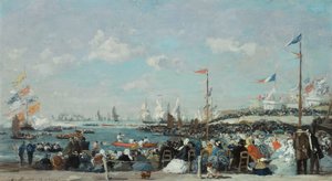 Regattan i Le Havre, 1869 av Eugene Louis Boudin