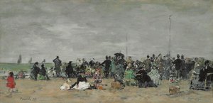 Trouville Beach, 1874 av Eugene Louis Boudin