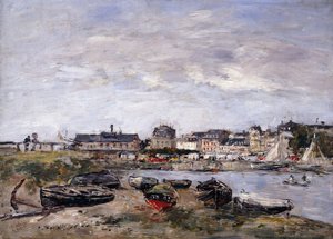 Trouville: Utsikt mot Deauville på marknadsdagen; Trouville: Utsikt från Deauville, a Day