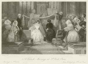 Eine französische Hochzeit in St. Roch von Eugene Louis Lami