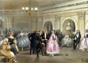 Skådespelare från Parisoperan, av E Lami, gravyr av Eugene Louis Lami