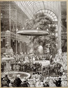 Invigning av 1851 års världsutställning i London av Lami. av Eugene Louis Lami